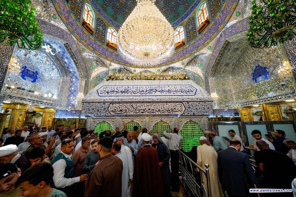 الحشود تتوافد للصحن العلوي الشريف احتفاءً بعيد الغدير الأغر